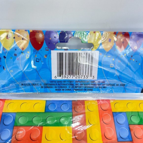 Building Block Birthday Party Lot Table Cover Centerpieces Napkins Loot Bags - Picture 11 of 11